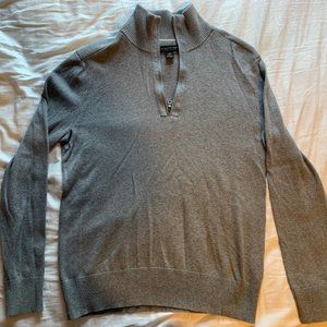 J. Crew Cotton Cashmere Quarter Zip Pullover Med.